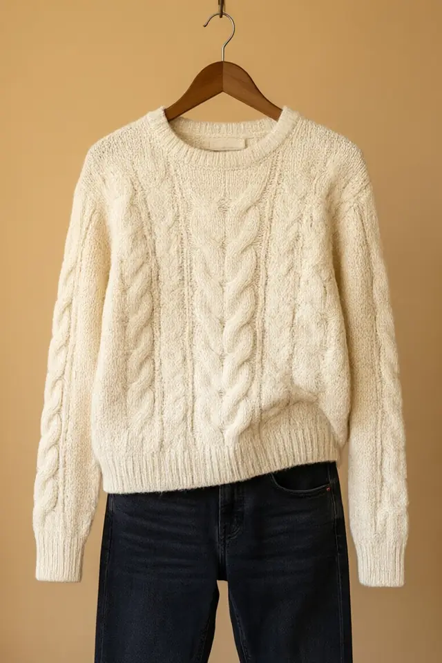 A cable knit, a look from the library