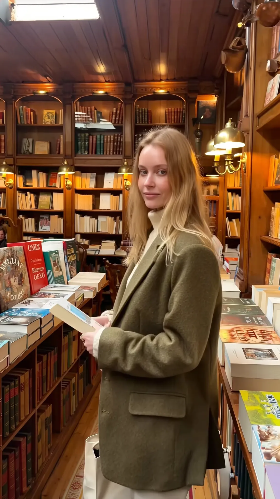 Sofia in a bookshop