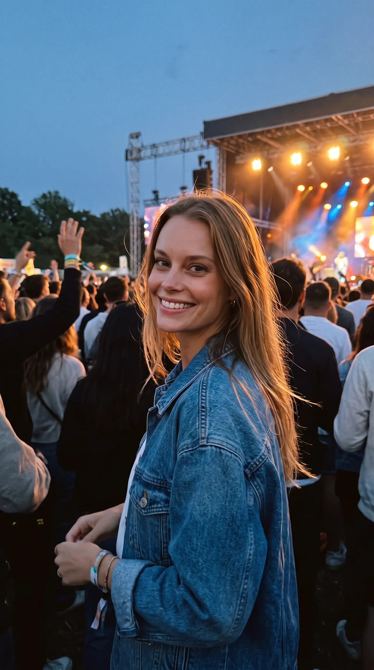 Sofia at an outdoor concert